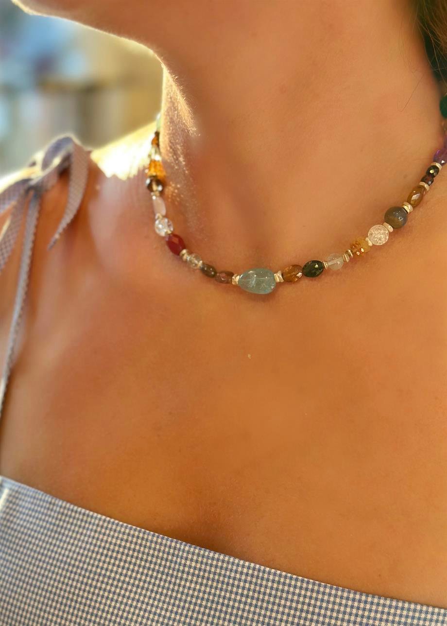 Mix Gemstone Kolye