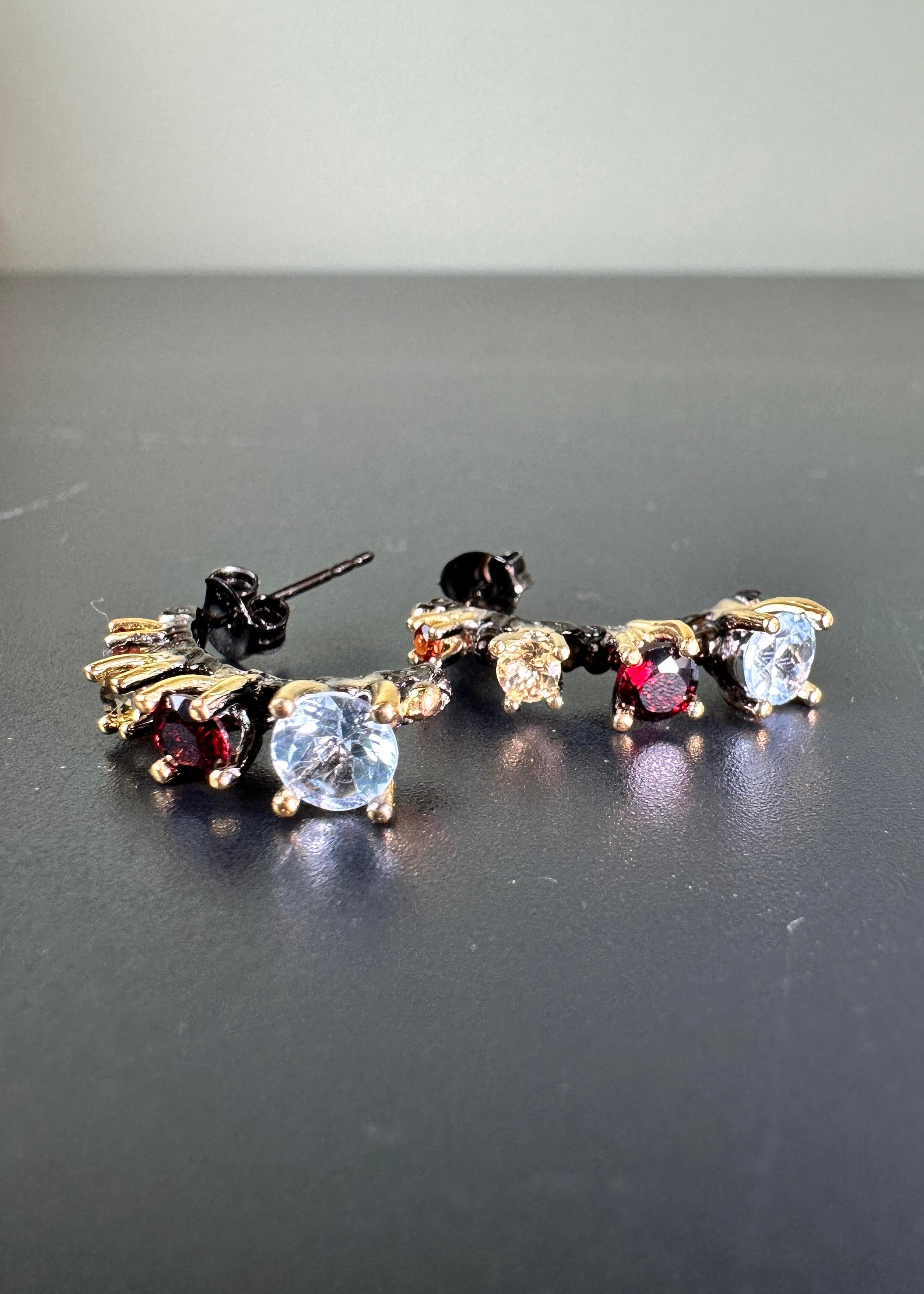 Mix Gemstone Küpe 
