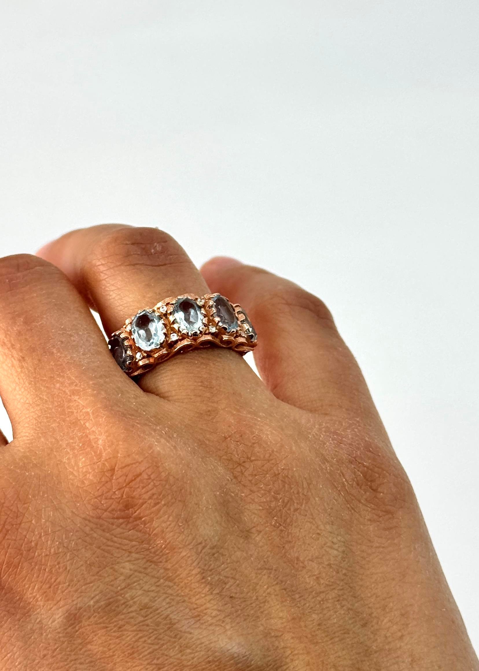 Topaz Rose Gümüş Yüzük