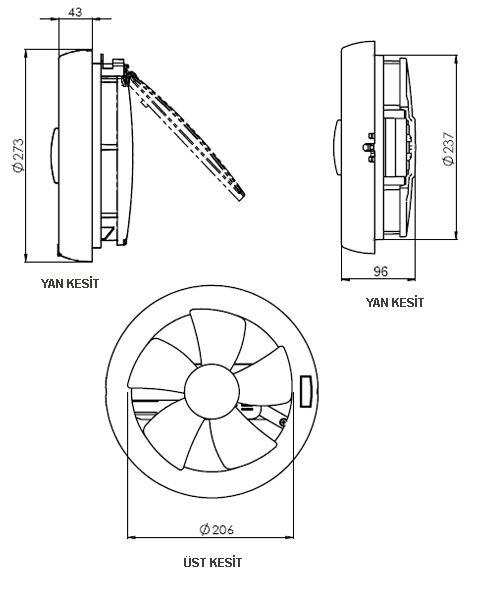 Aircol 200K Kapaklı Aspiratör
