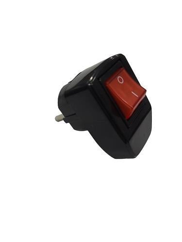 Alfa Anahtarlı Topraklı Fiş Siyah