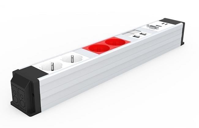 Avf Büro Tipi Aleminyum Priz Kasası 16 Modül BOŞ