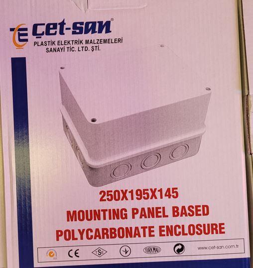 Çetsan 250x195x145 Taban Saclı Termoplastik Buat 1 Adet IP54