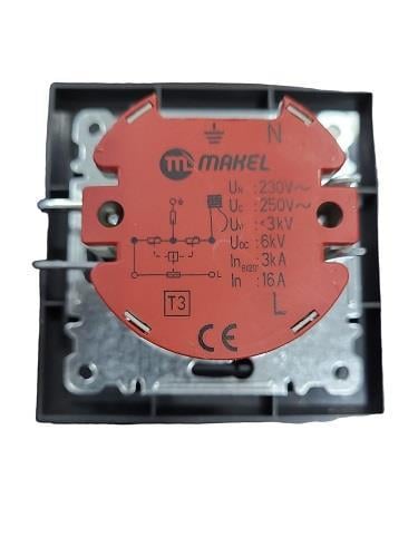 Defne Beyaz Şok Korumalı Topraklı Priz