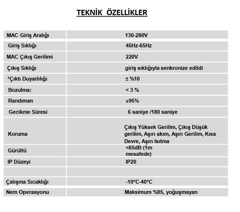 Galaxy Energy Otomatik Voltaj Regülatörü 300W 500VA