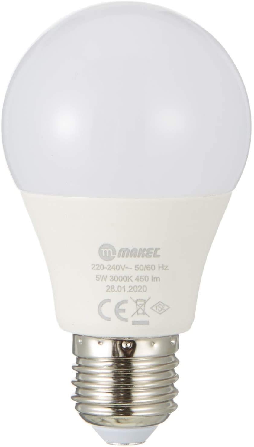 Makel 5W Led Ampul  3000K 20 Adet Ekonomik Paket