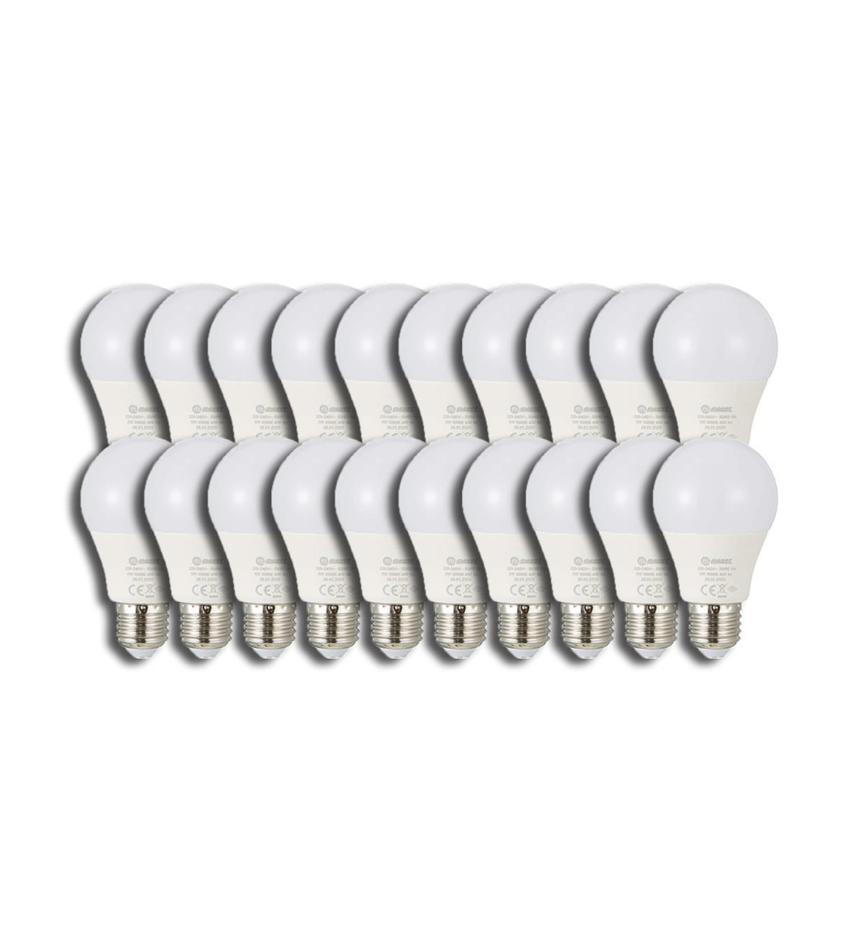 Makel 5W Led Ampul  6500K 20 Adet Ekonomik Paket