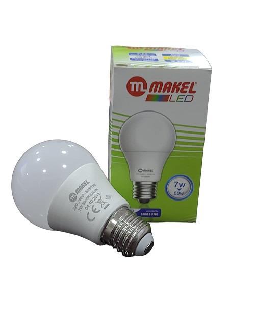 Makel 7W Led Ampül E27 Günışığı 3000K