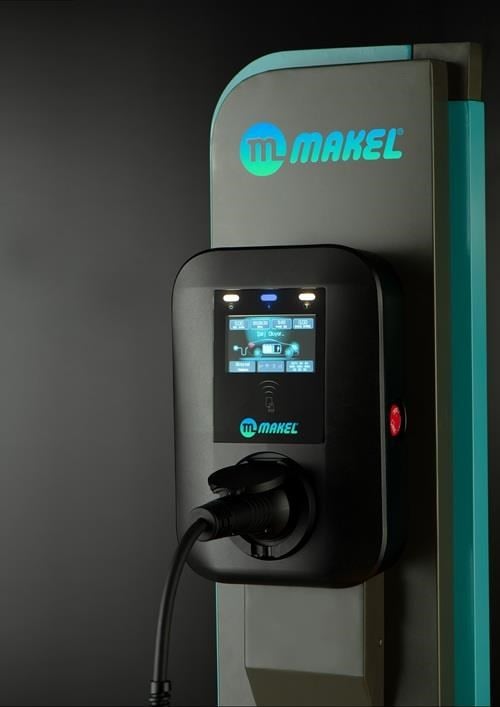 Makel Charger Smart AC22 KW Trifaze Soketli LCD Ekran Araç Şarj