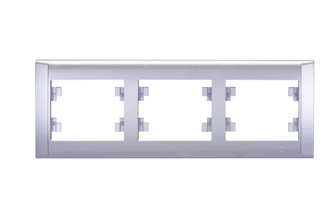 Makel Defne Gümüş Yatay Üçlü Çerçeve