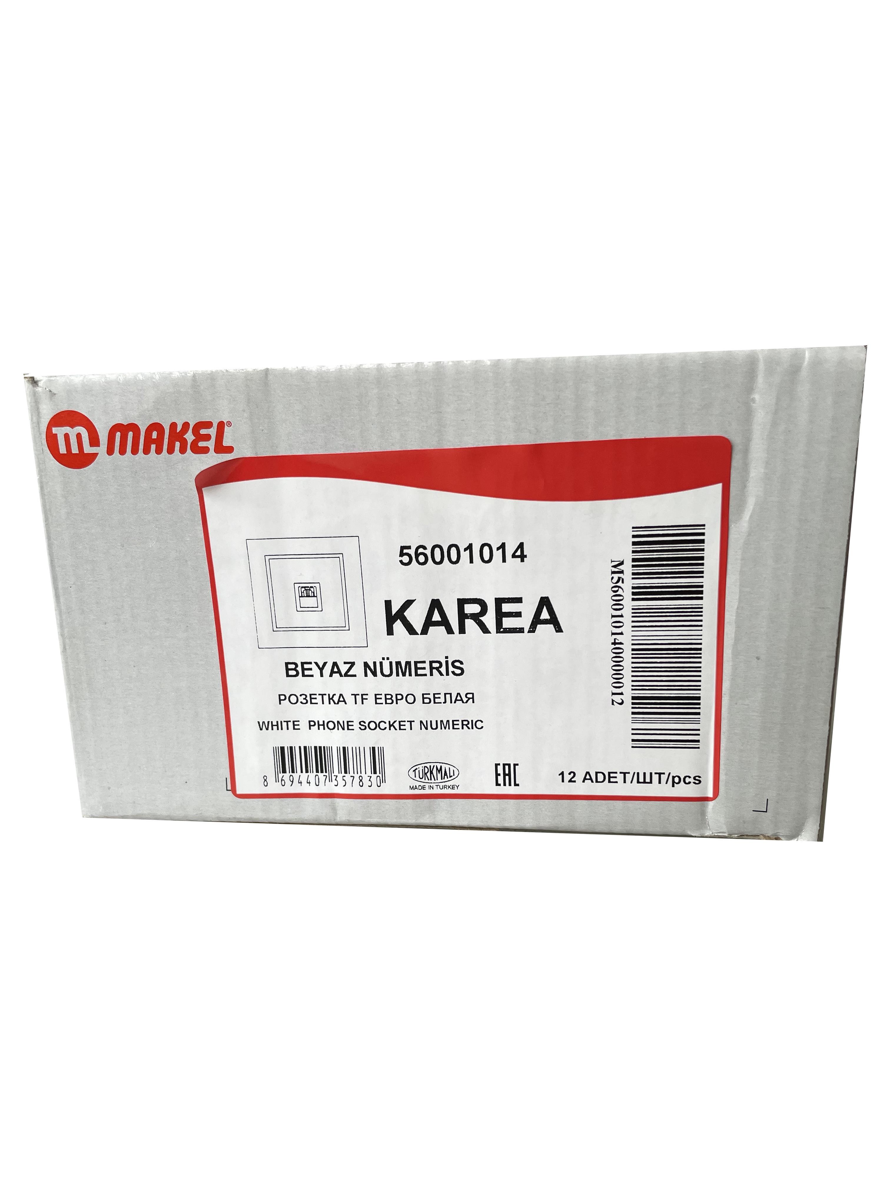 Makel Karea Numeris Telefon Prizi Beyaz 12 Adet Kutu