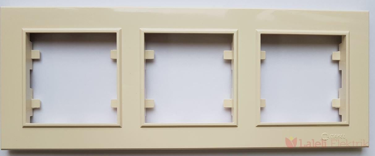 Makel Karea Üçlü Çerçeve Krem