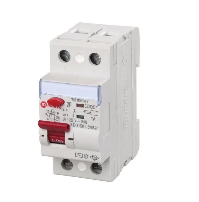 Makel Monofaze 2x40A 30mA 3KA Kaçak Akım Rölesi Hayat Koruma