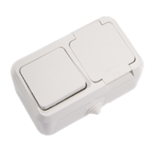 Makel Nemliyer Anahtar+Kapaklı Topraklı Priz Beyaz