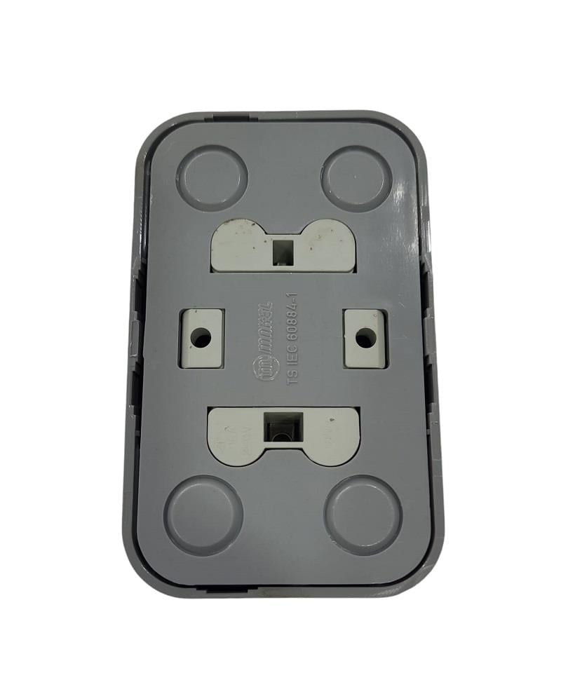 Makel Sıva Üstü Gri İkili Topraklı Priz