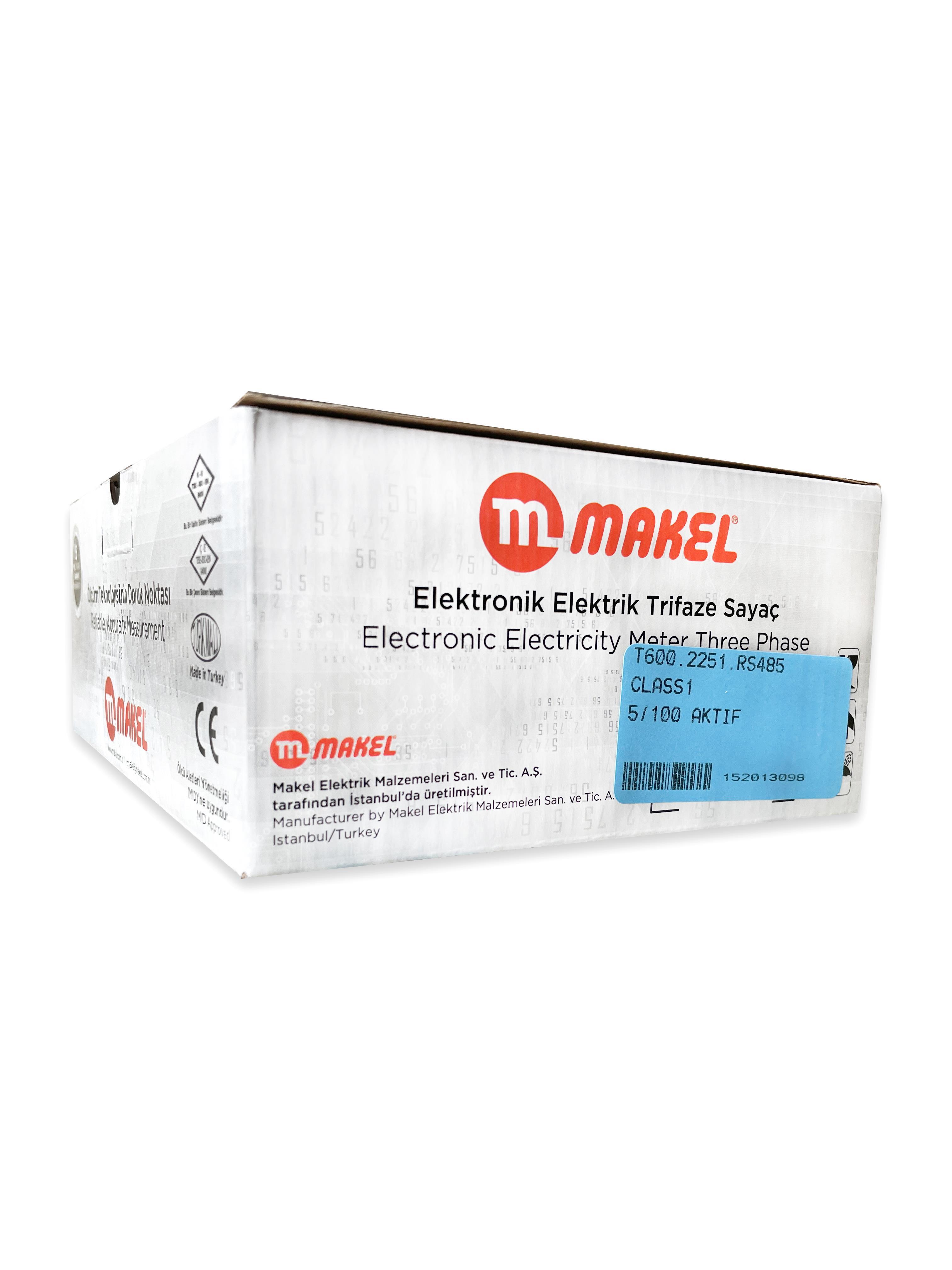 Makel Trifaze Elektronik Haberleşmeli Sayaç 5(100)A T715.KOY.2251 RS485