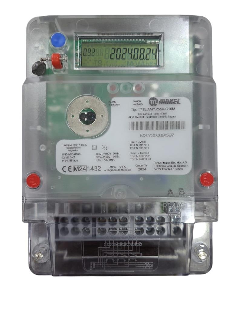 Makel X5/10A Trifaze Kombi Sayaç  Clas 0.5  RS485 T715.AMY.2556