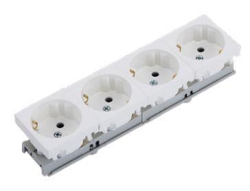 Ne-Ad 45x45 Dörtlü Topraklı Priz