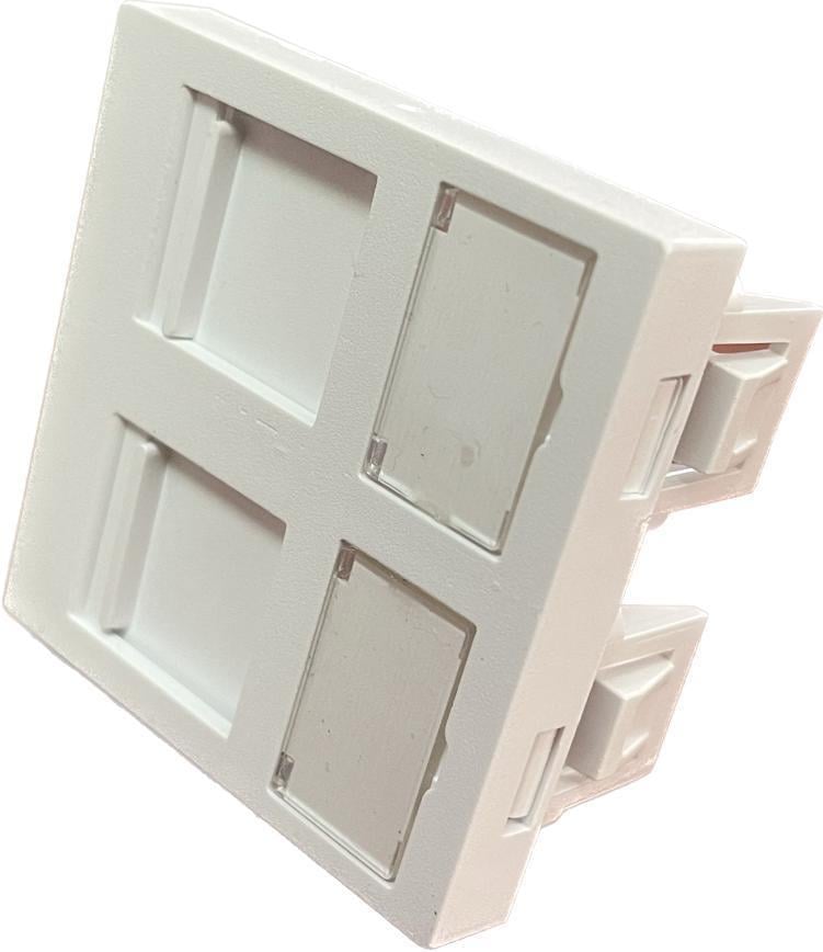 Ne-ad 45x45 Faceplate Çiftli Gri