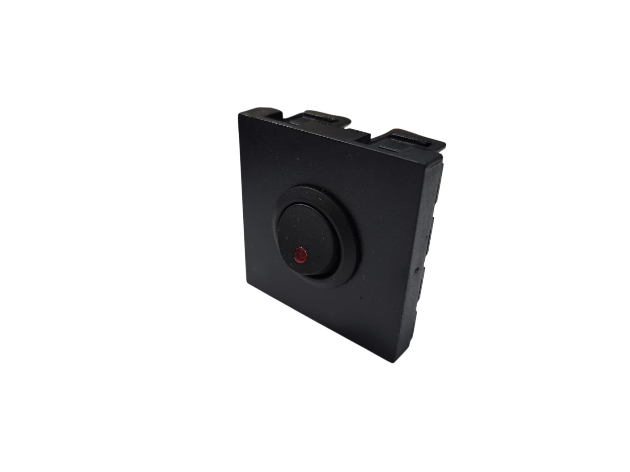 Ne-Ad 45x45 Siyah Işıklı Anahtar 2068-S