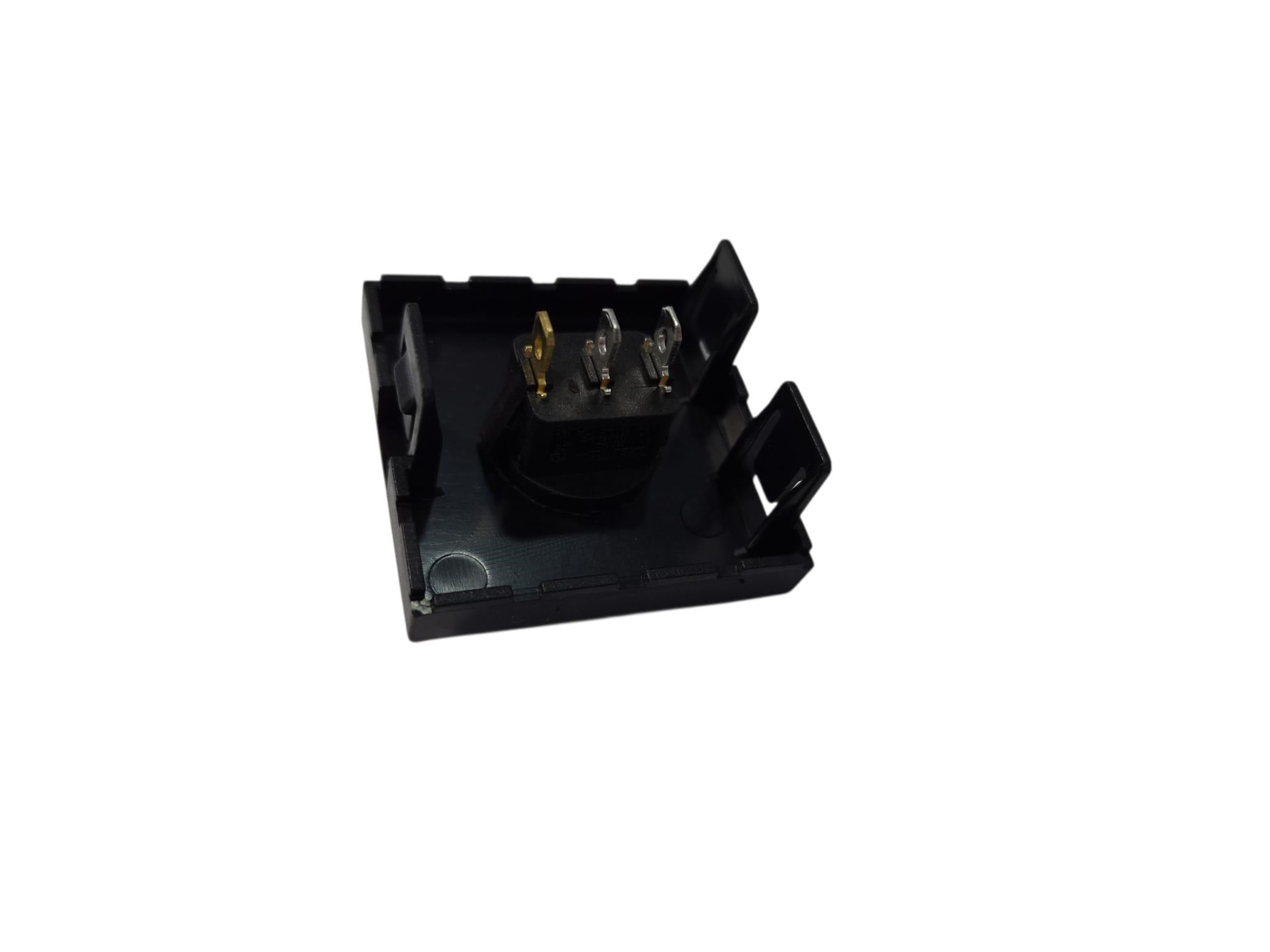 Ne-Ad 45x45 Siyah Işıklı Anahtar 2068-S