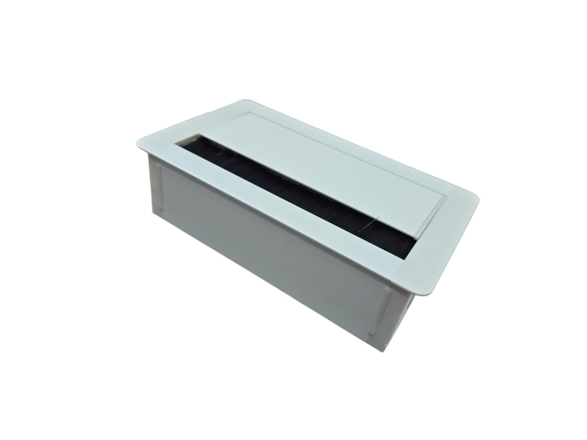 Ne-Ad 8 Modül Kapaklı Masa Üstü Priz Kutusu 134x228mm Beyaz EM0291