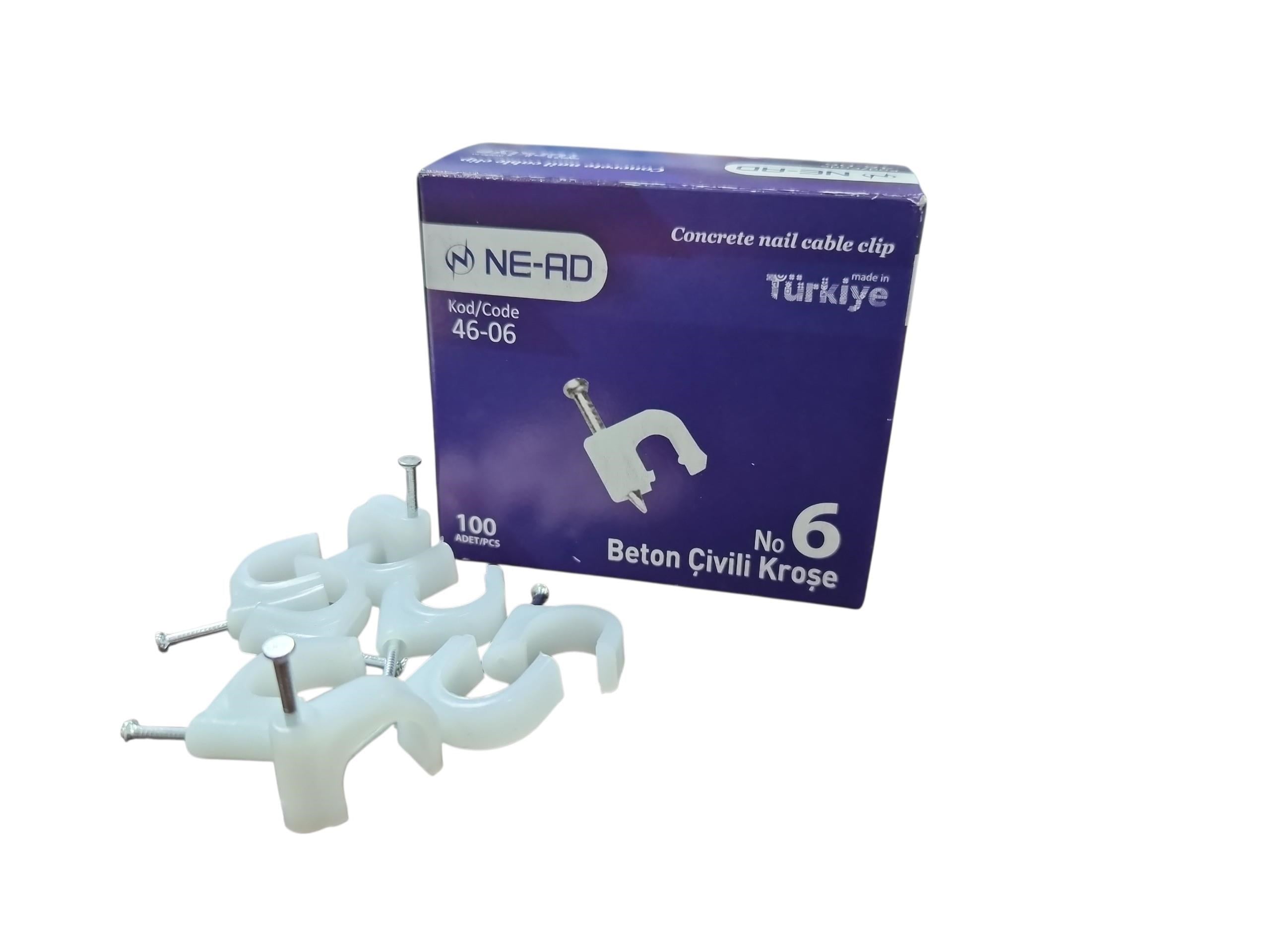 Ne-Ad Beton Çivili Kroşe No:6 100 Adet