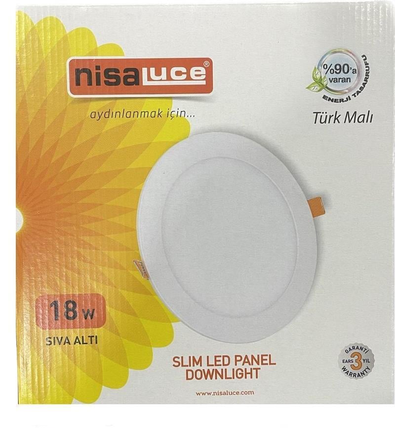 NisaLuce 18W Sıva Altı Led Panel 3000K Günışığı