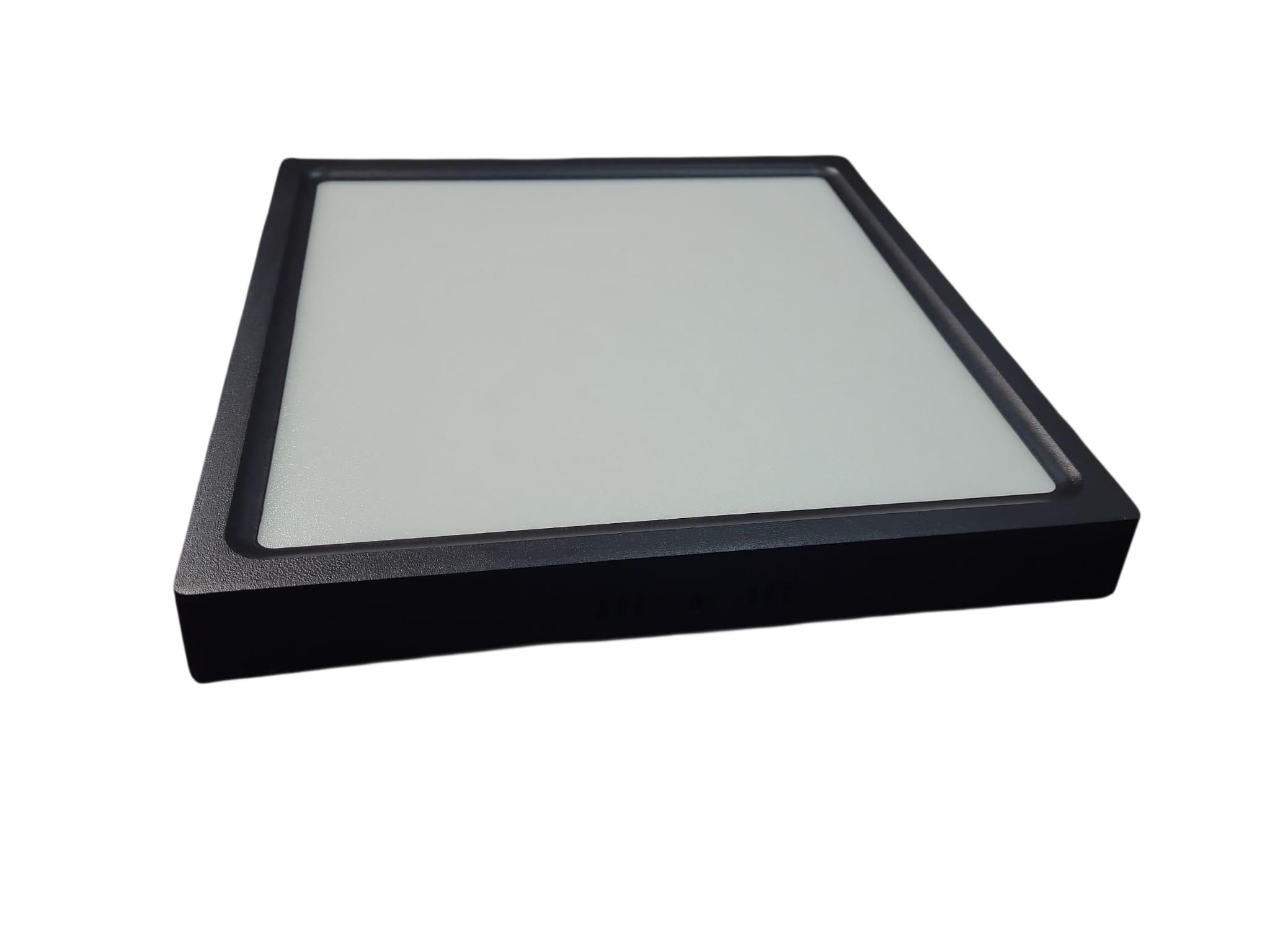 NisaLuce 24W Sıva Üstü Kare Led Panel Siyah 3000K