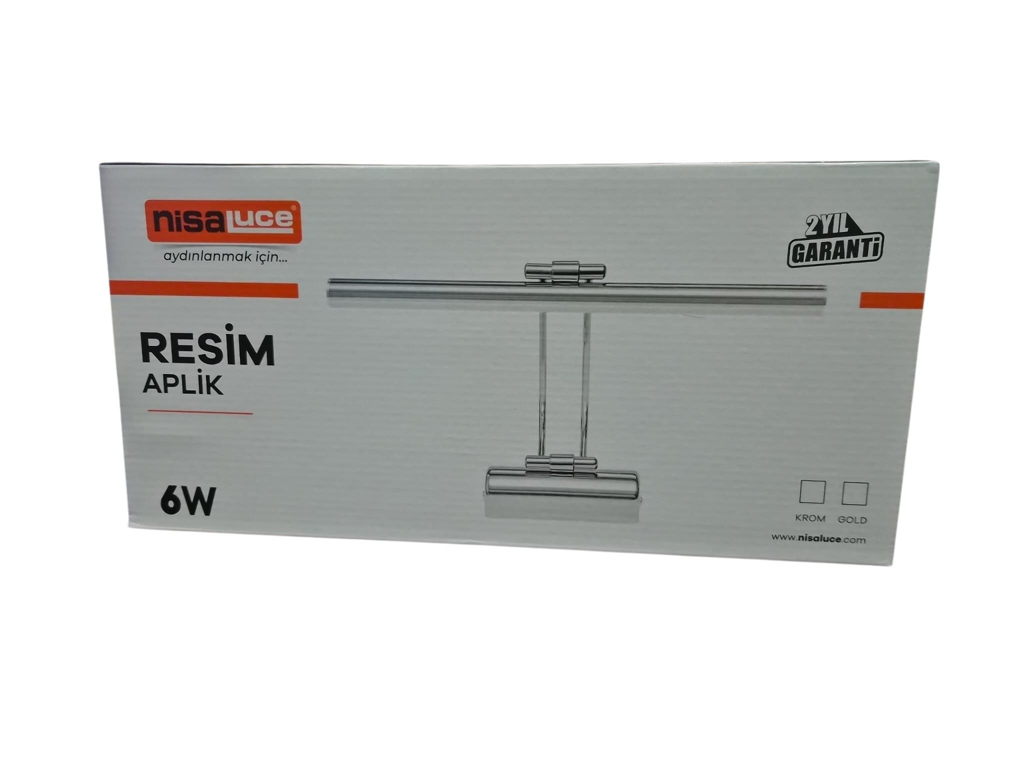 NisaLuce 6W Resimlik Krom Aplik