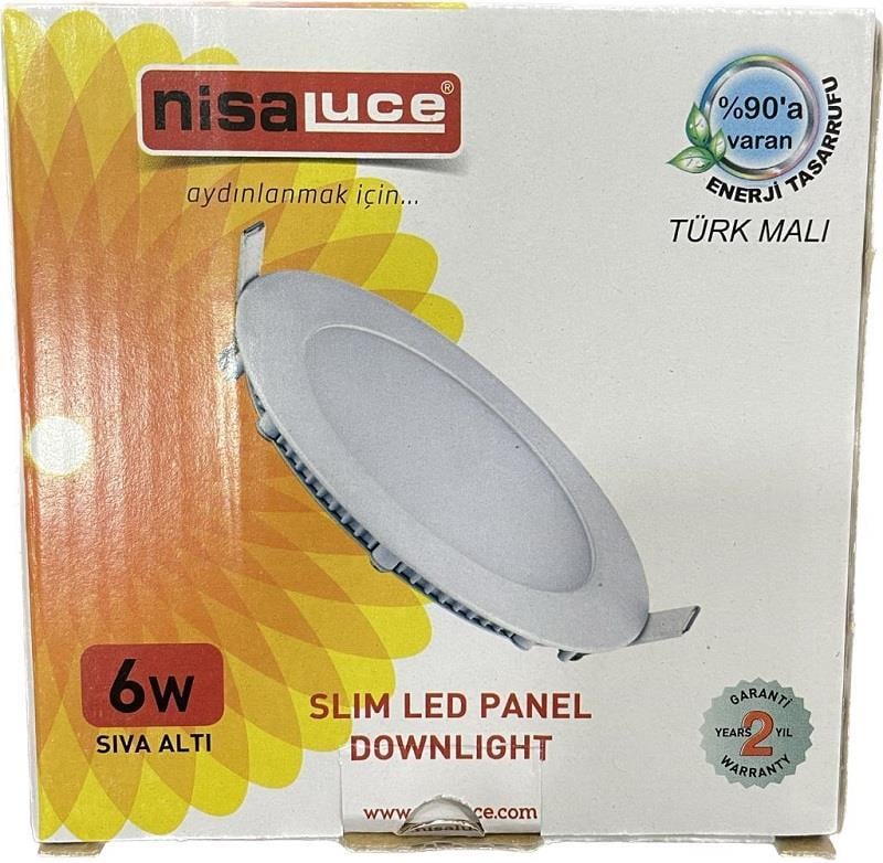 NisaLuce 6W Sıva Altı Led Panel 6500K