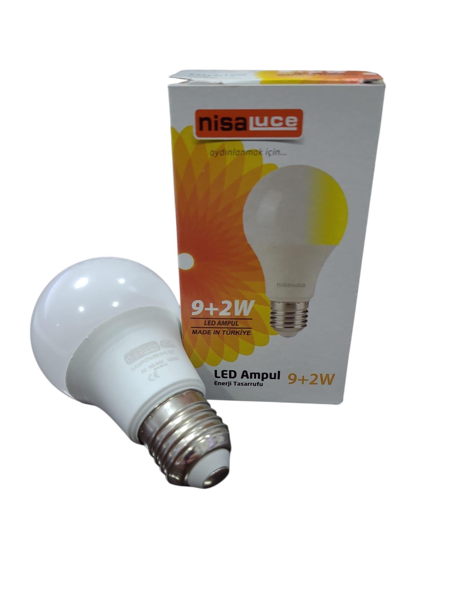 NisaLuce 9+2W Beyaz Sarı Led Ampul