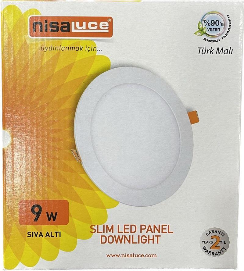 NisaLuce 9W Sıva Altı Led Panel 3000K
