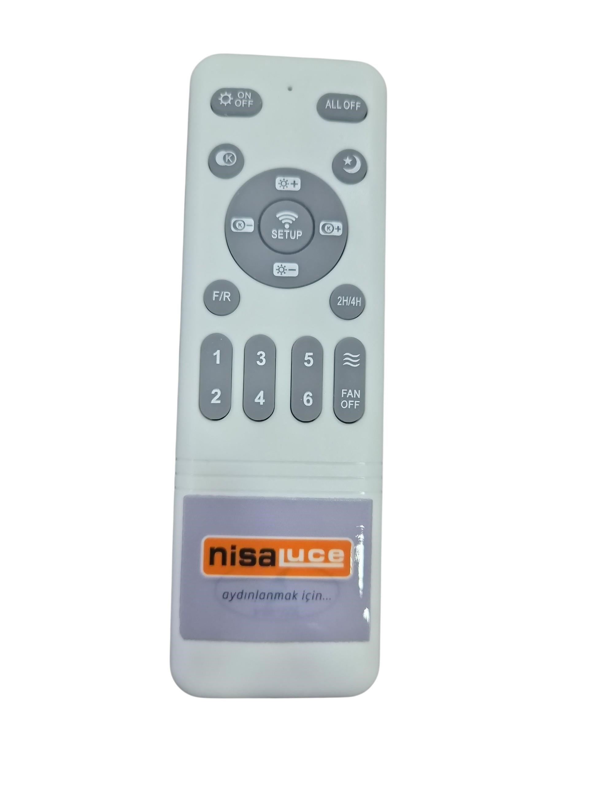 NisaLuce Plafonyer Fanlı Led Avize Siyah
