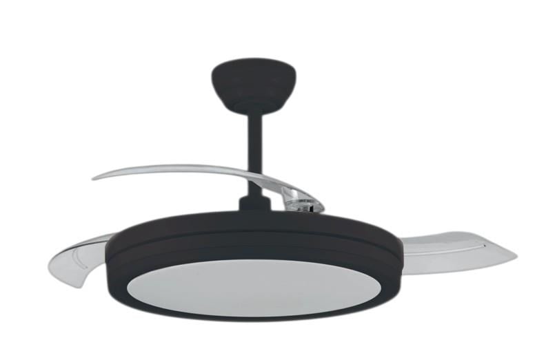 NisaLuce Plafonyer Fanlı Led Avize Siyah