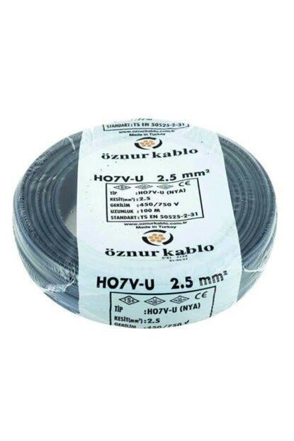 Öznur 2,5 mm NYA Kablo Siyah 100 metre  %100 Bakır