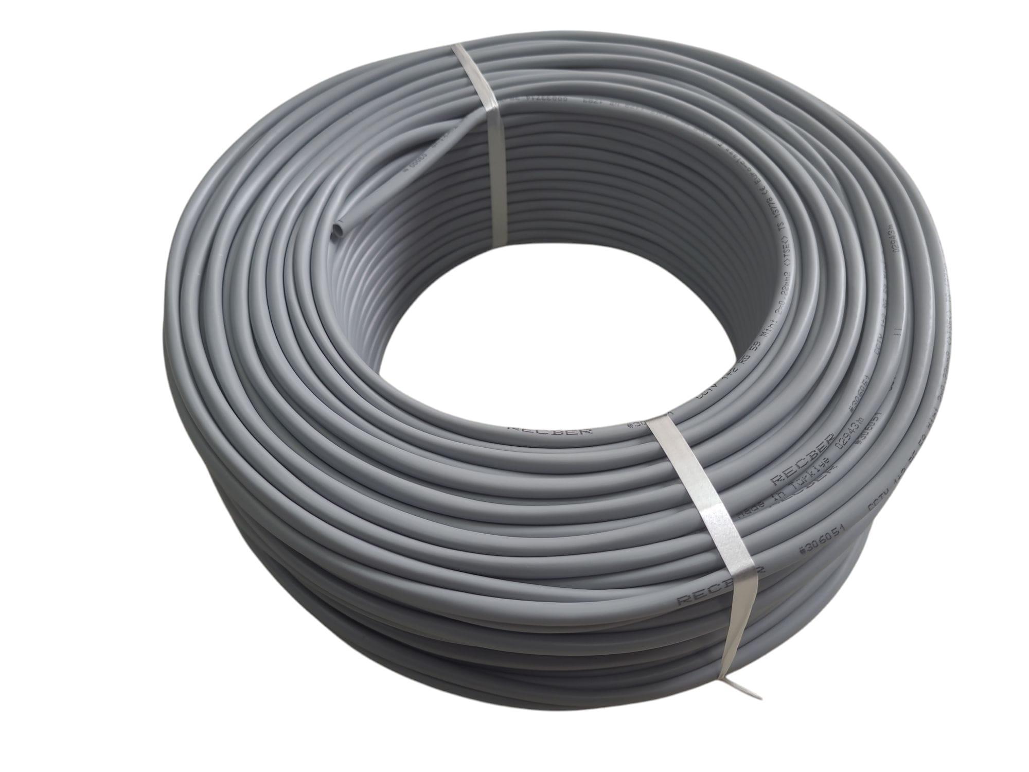 Reçber CCTV 1+2 RG59 2x0,22mm Kamera Kablosu