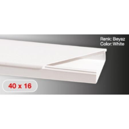 Sert Plastik 40X16 Kablo Kanalı 84 Mt