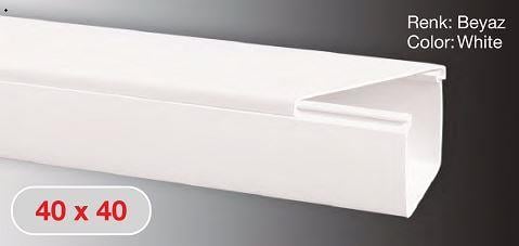 Sert Plastik 40X40 Kablo Kanalı 72 Mt