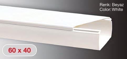 Sert Plastik 60X40 Kablo Kanalı  48 Mt