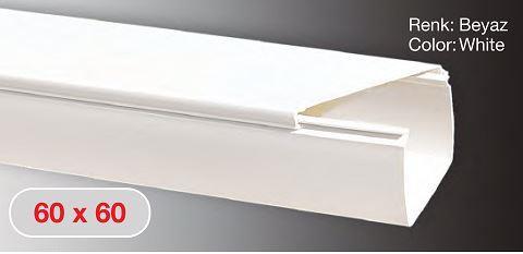Sert Plastik 60X60 Kablo Kanalı 40 Mt