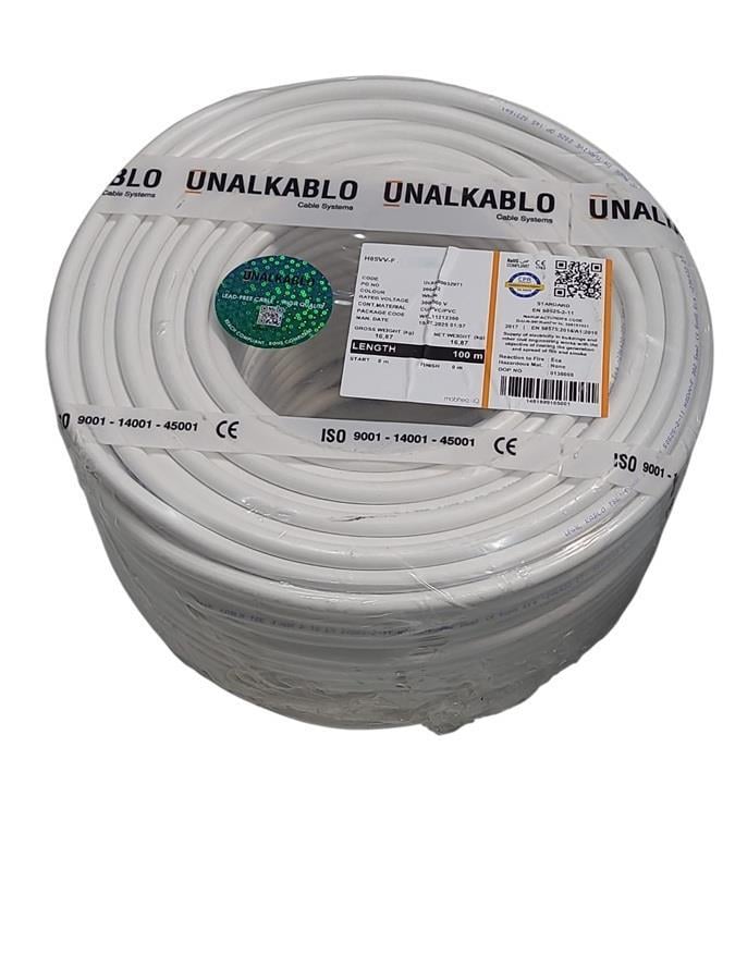 Ünal 3x2,5mm Beyaz NYHMY-TTR Kablo 1mt