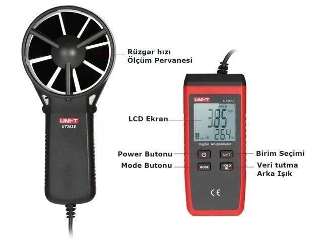 UNI-T UT363S Mini Anemometre Rüzgar Ölçer