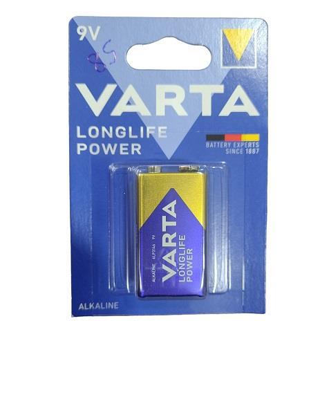 Varta Longlife Power Alkalin 9V Pil