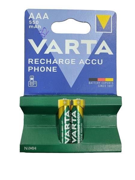 Varta Şarjlı İnce Pil 550 mAh AAA
