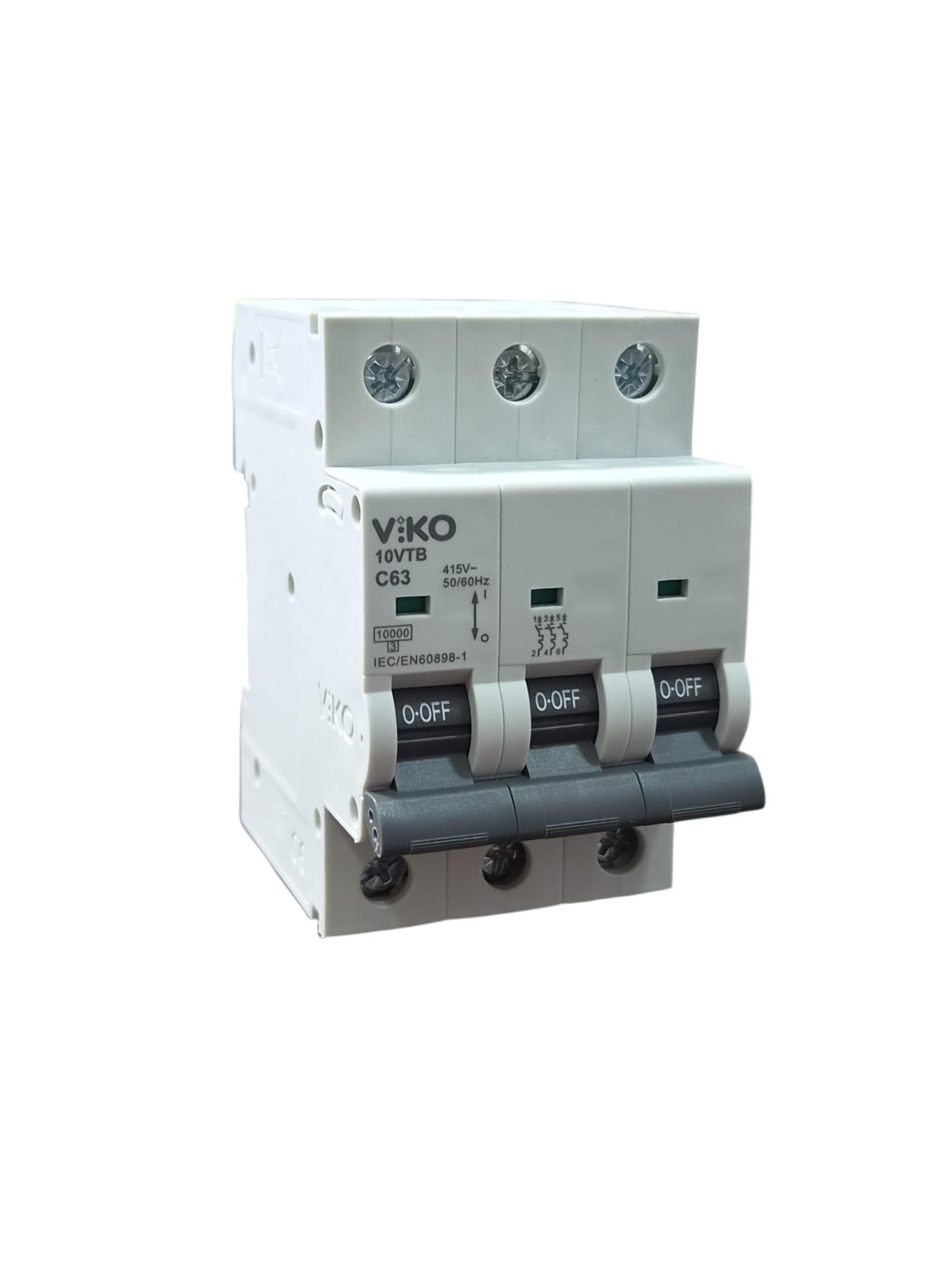 Viko 3x63A C Tipi 10kA Otomatik Sigorta 10VTB-3C63