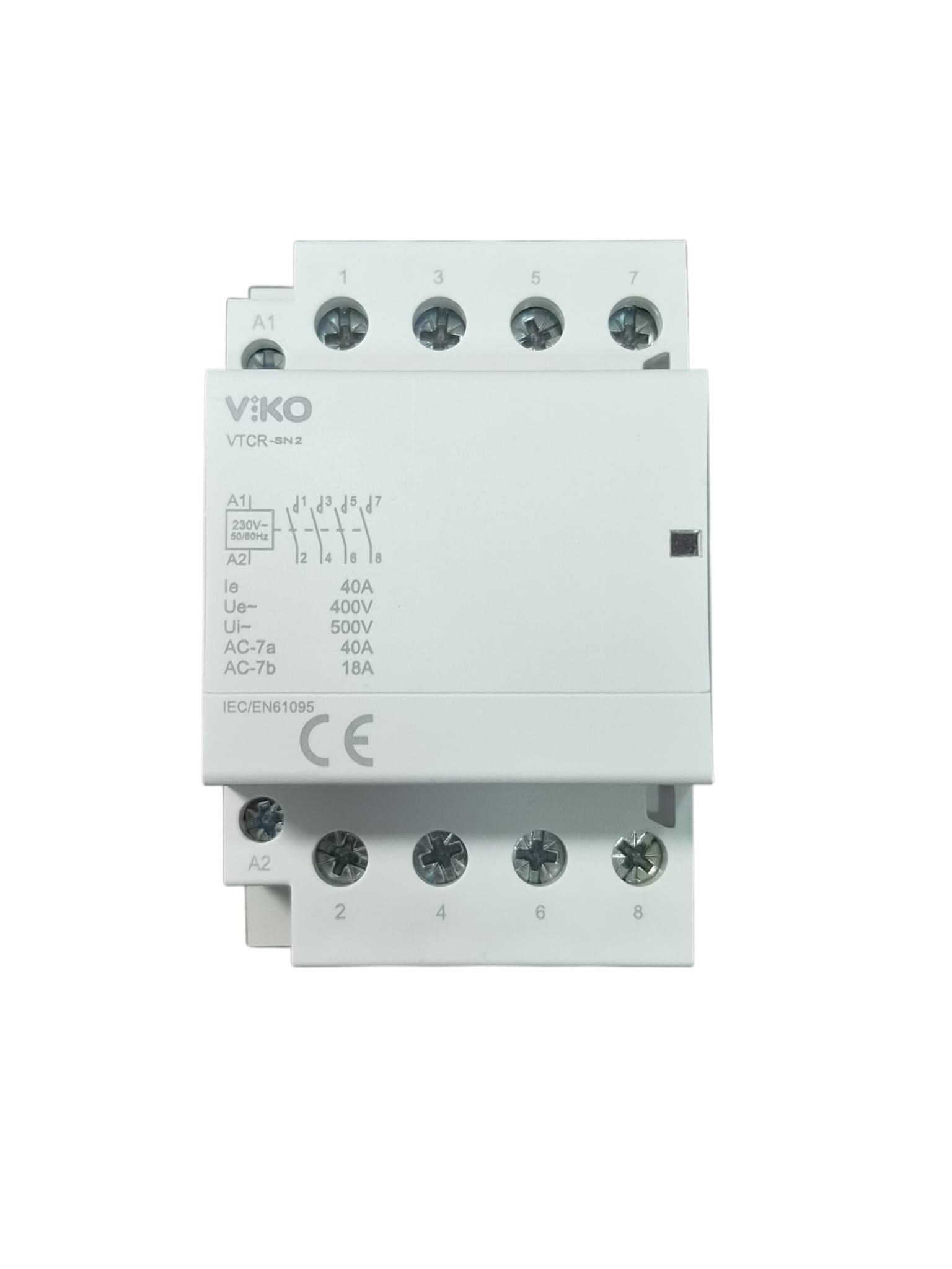 Viko 4P 40A 4NO Ray Tipi Kontaktör VTCR-40/40