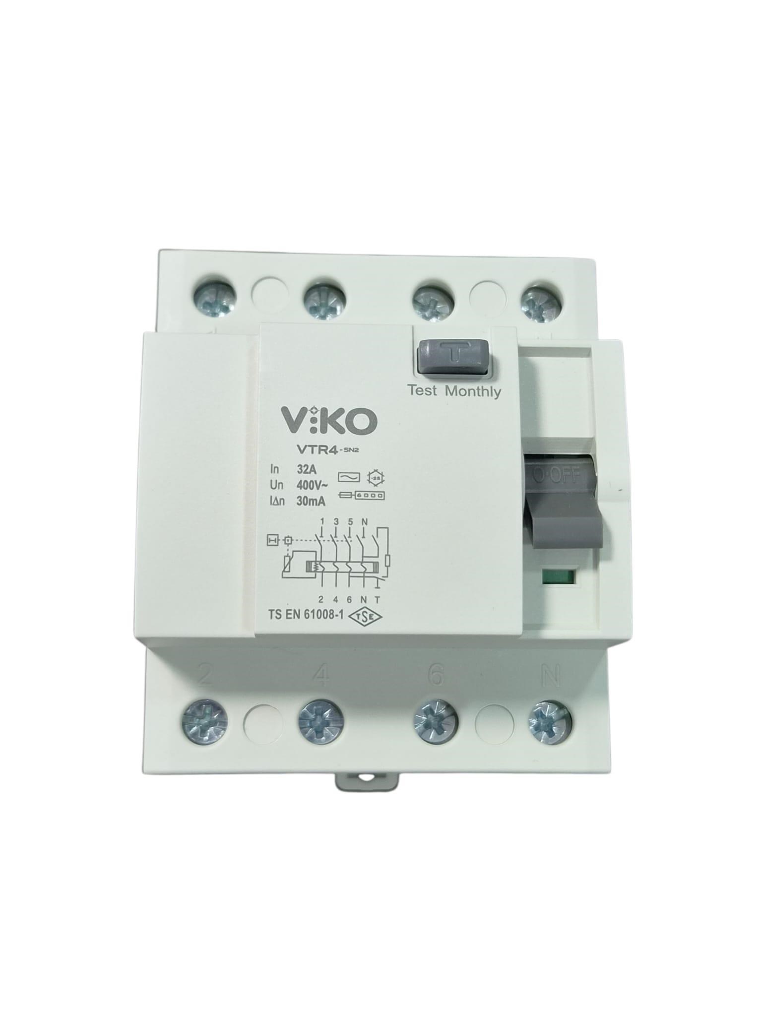 Viko 4x32A 30mA Kaçak Akım Rölesi