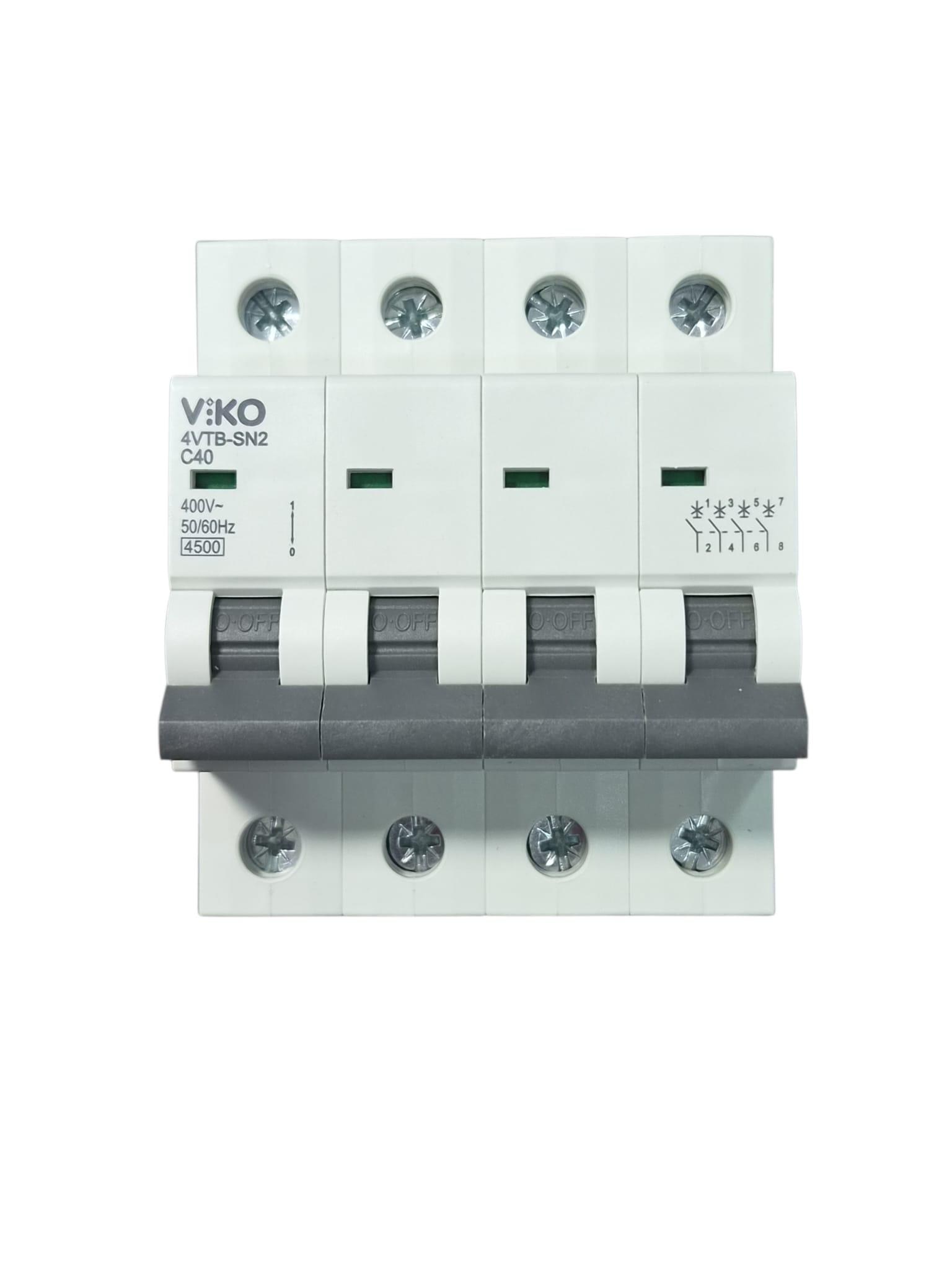 Viko 4x40A C Tipi 4,5kA Otomatik Sigorta 4VTB-4C40