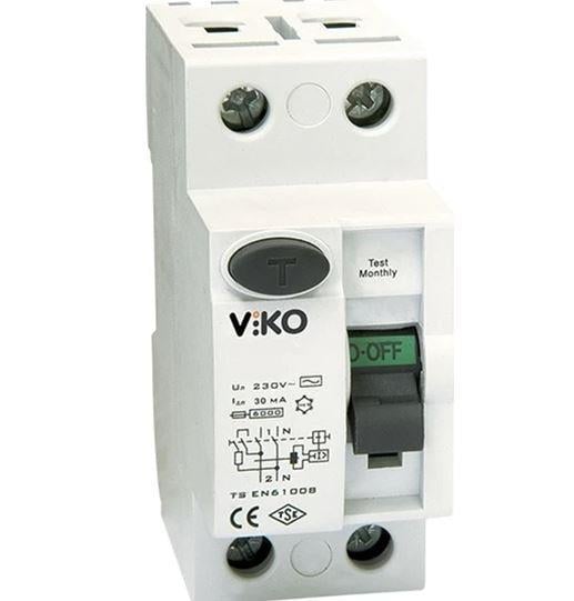 Viko Monofaze 25A 30mA Kaçak Akım Rölesi